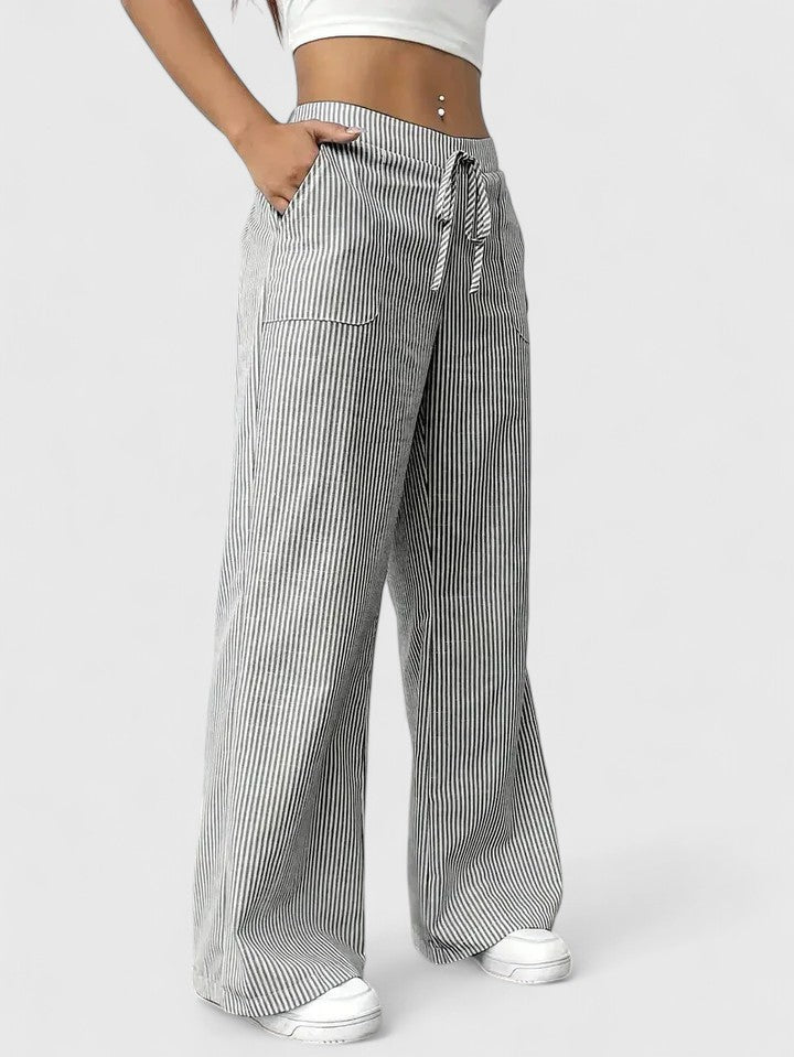 Noemi | Pantaloni Palazzo a Righe