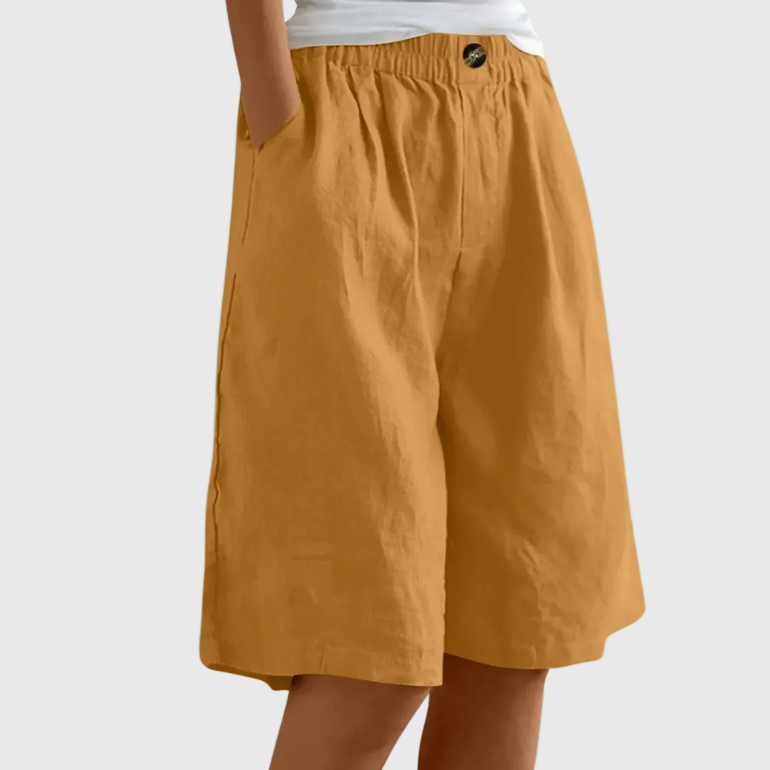 Maja | Pantaloni Corti Ampi con Vita Elastica Ella