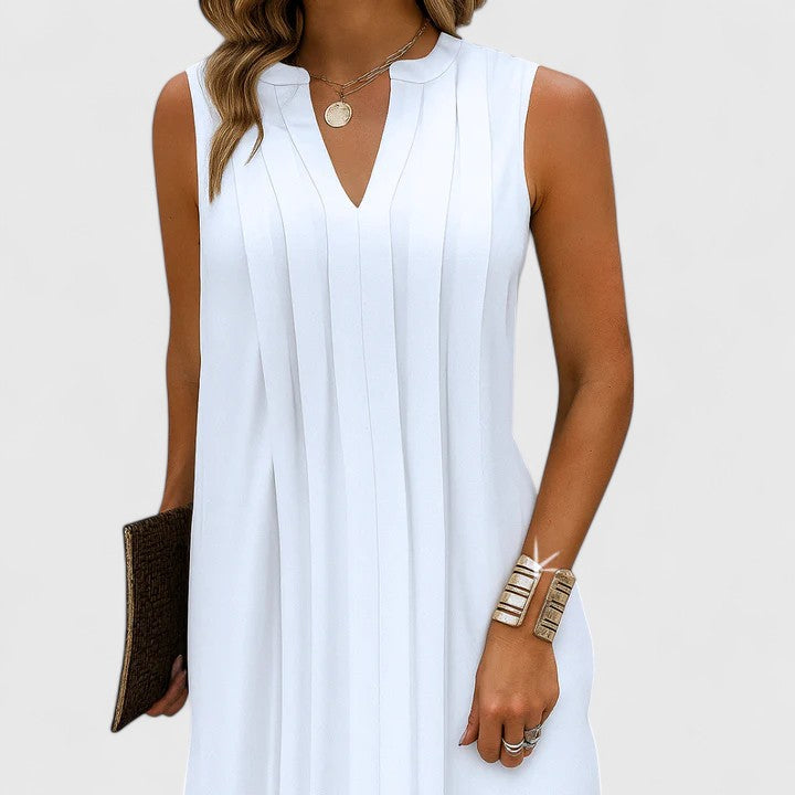 Clarhild™ | Abito Elegante e Flattering con Scollatura a V