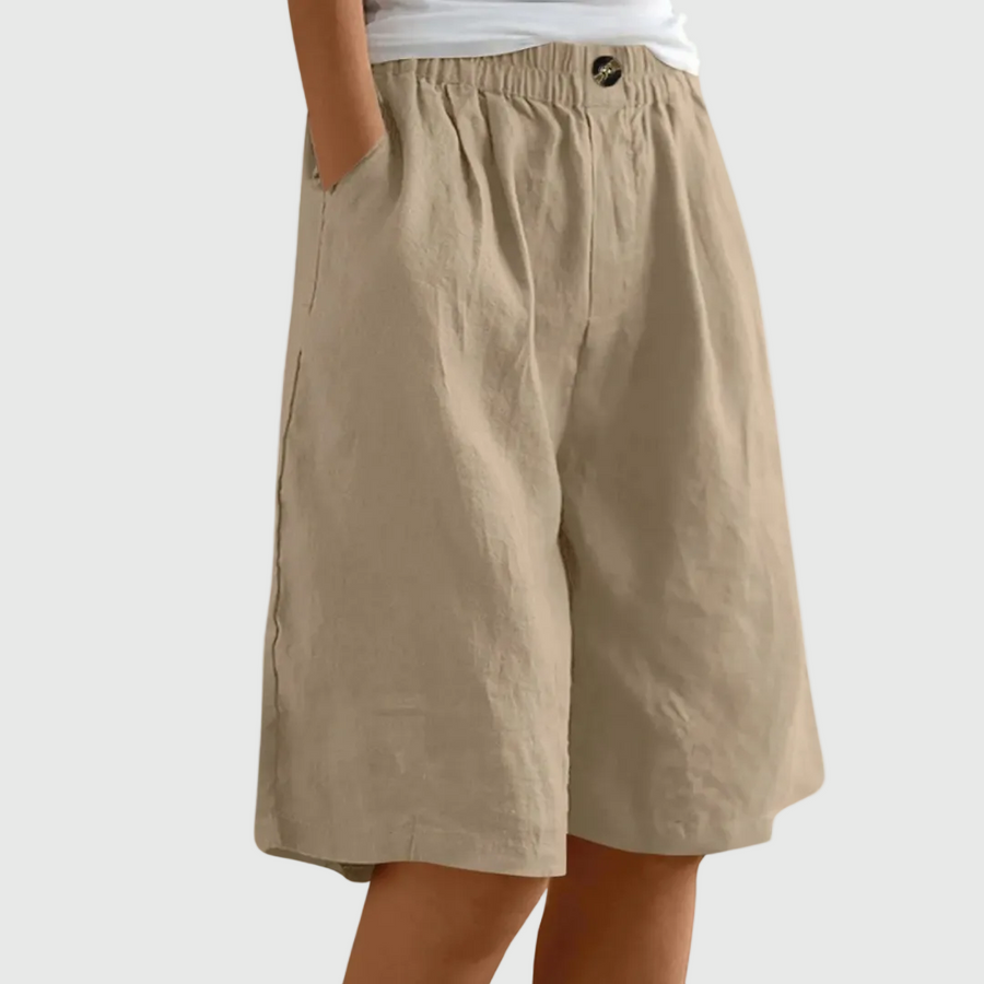 Maja | Pantaloni Corti Ampi con Vita Elastica Ella