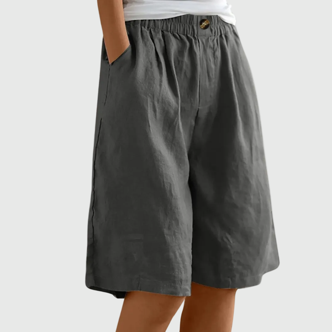 Maja | Pantaloni Corti Ampi con Vita Elastica Ella
