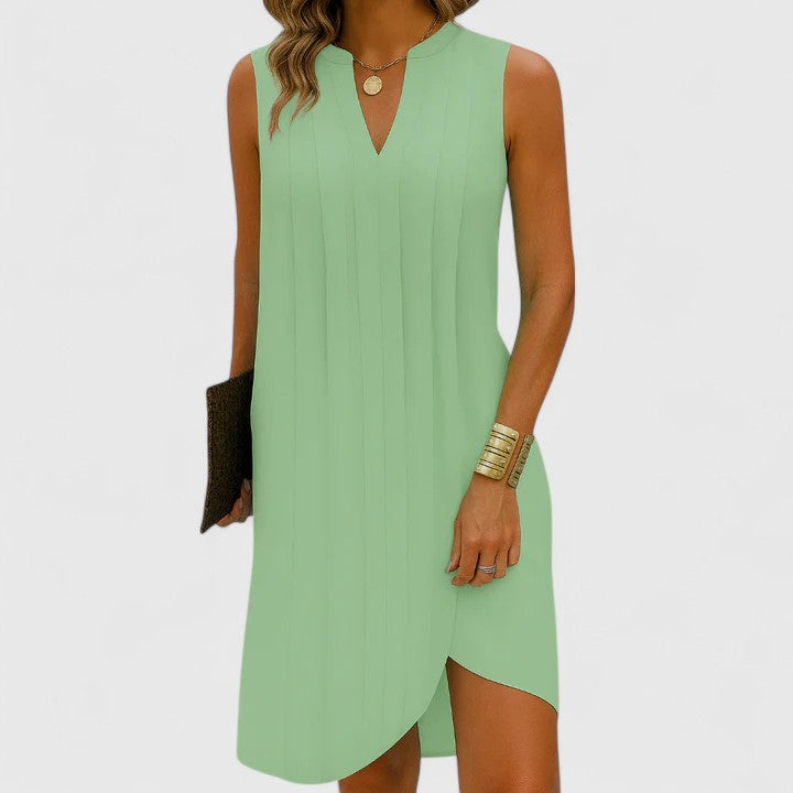 Clarhild™ | Abito Elegante e Flattering con Scollatura a V