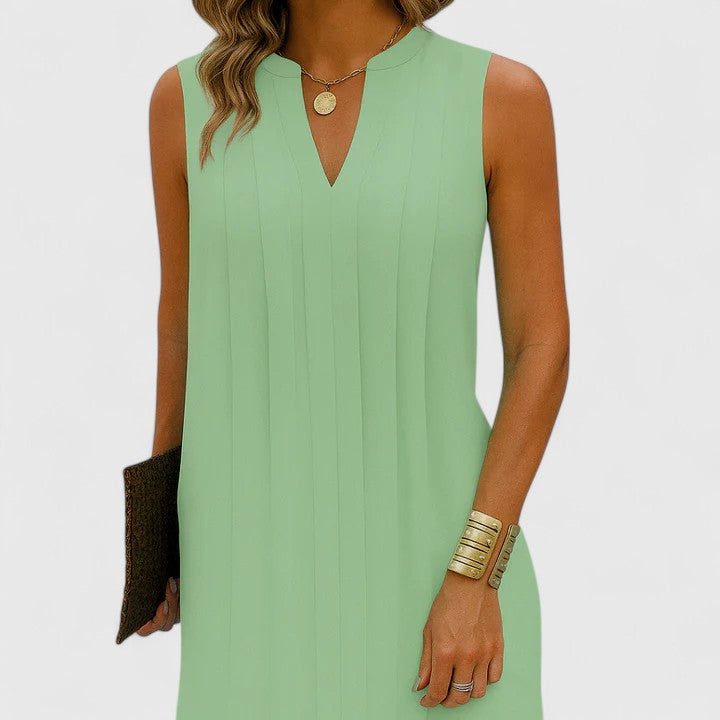 Clarhild™ | Abito Elegante e Flattering con Scollatura a V