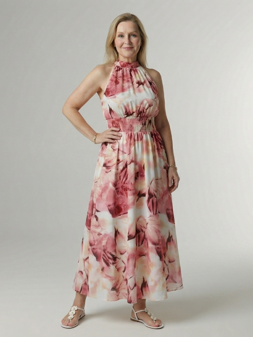 Sylin | Abito Midi con Scollo All'Americana