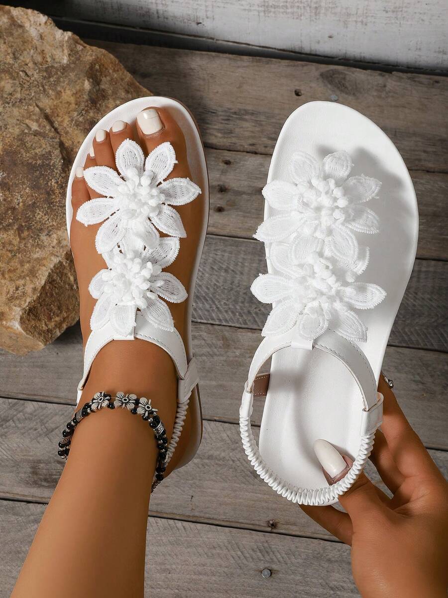 Floréa | Sandali Ortottici con Fiori Applicati