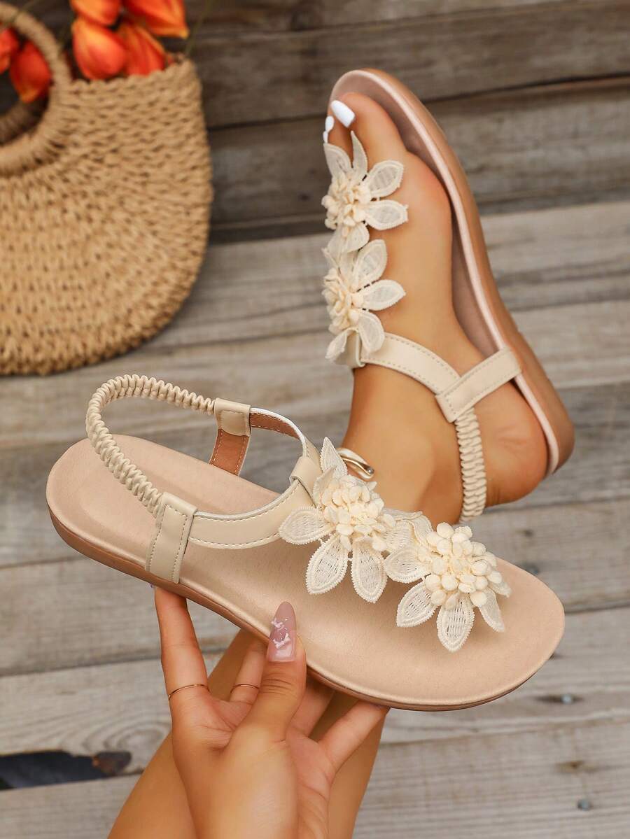 Floréa | Sandali Ortottici con Fiori Applicati