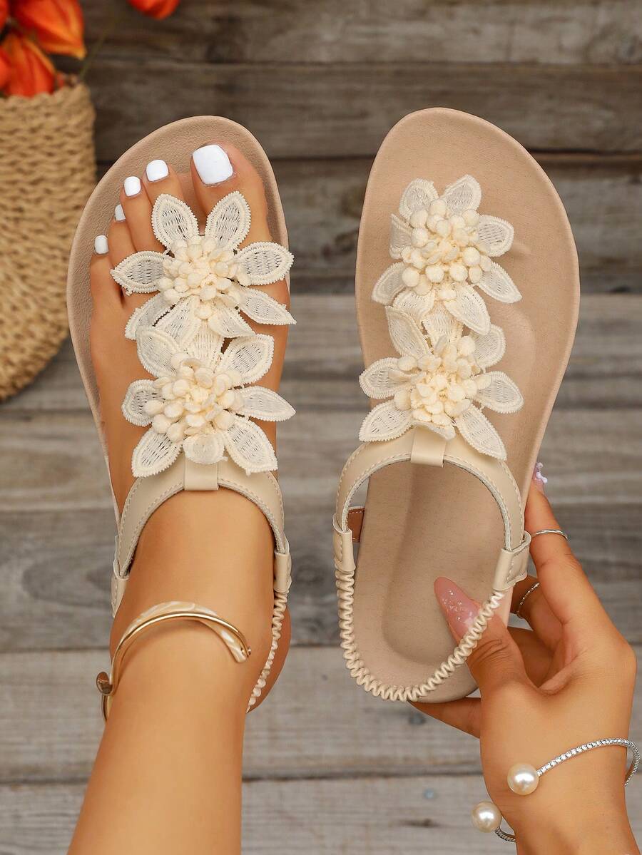 Floréa | Sandali Ortottici con Fiori Applicati