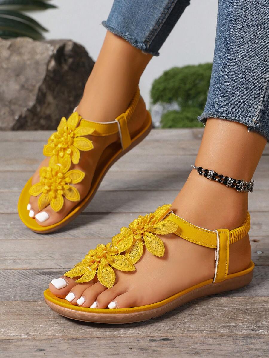 Floréa | Sandali Ortottici con Fiori Applicati