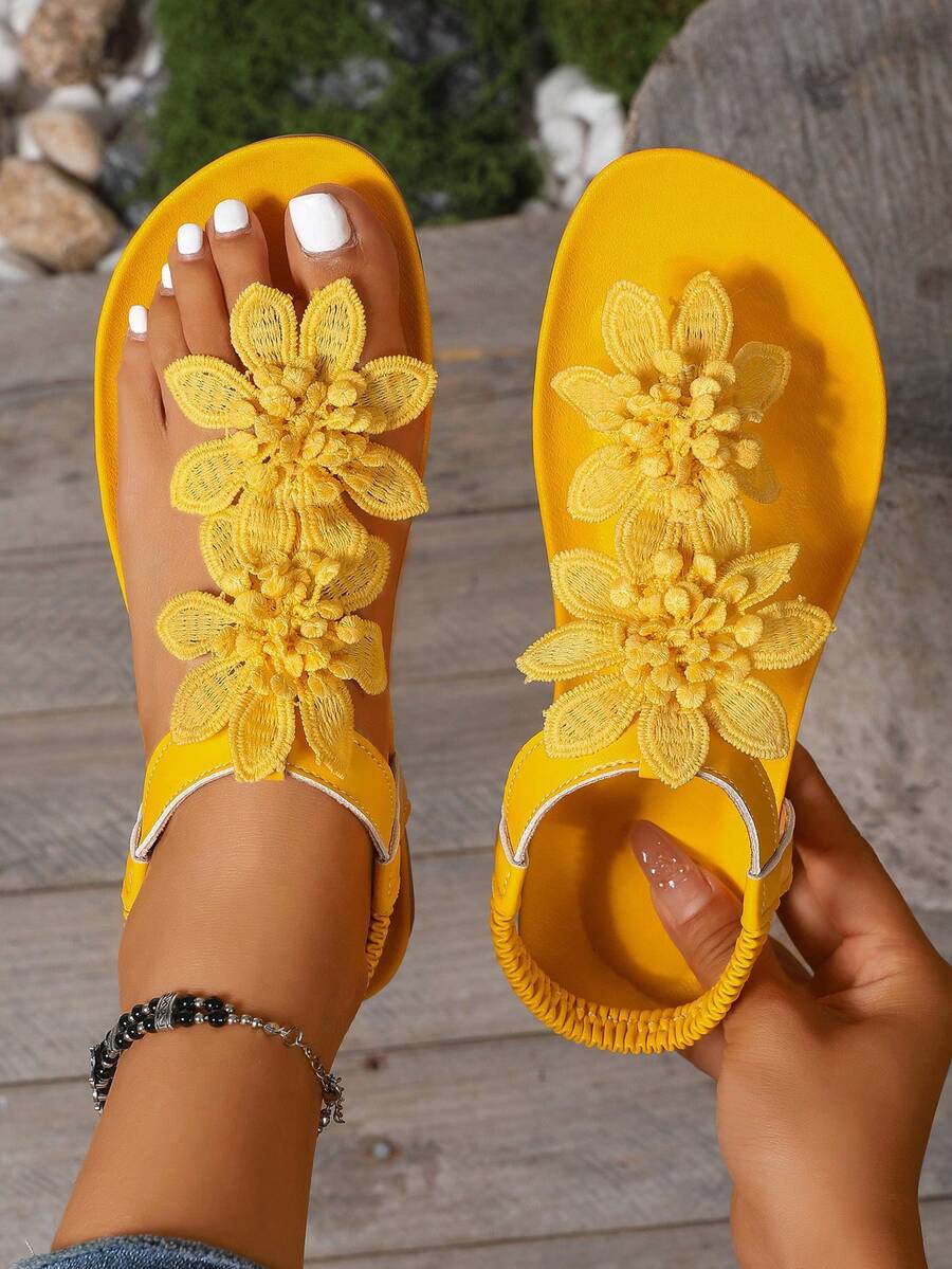 Floréa | Sandali Ortottici con Fiori Applicati