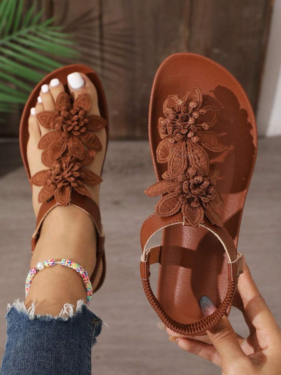 Floréa | Sandali Ortottici con Fiori Applicati
