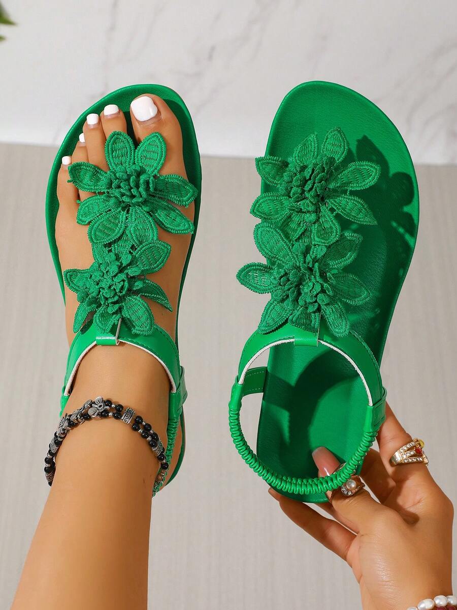Floréa | Sandali Ortottici con Fiori Applicati