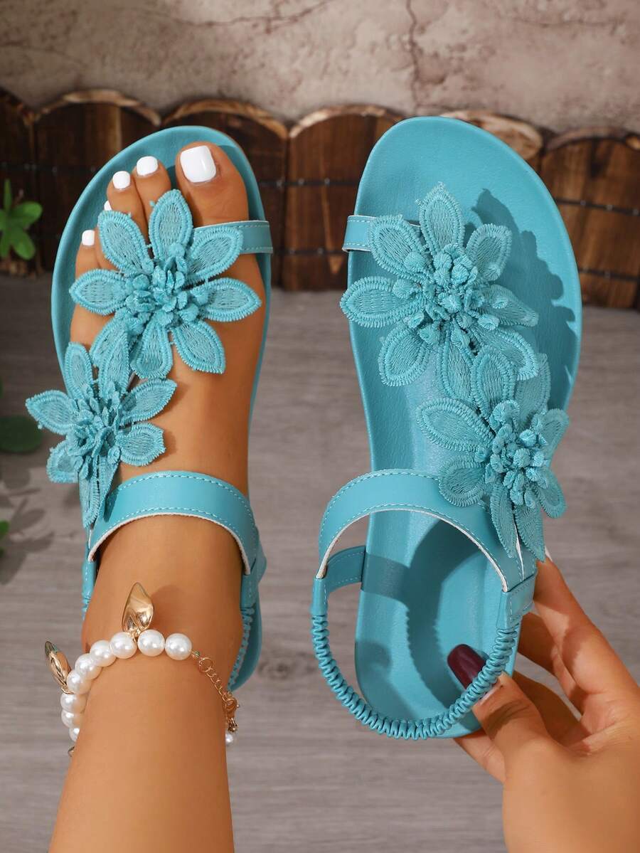 Floréa | Sandali Ortottici con Fiori Applicati