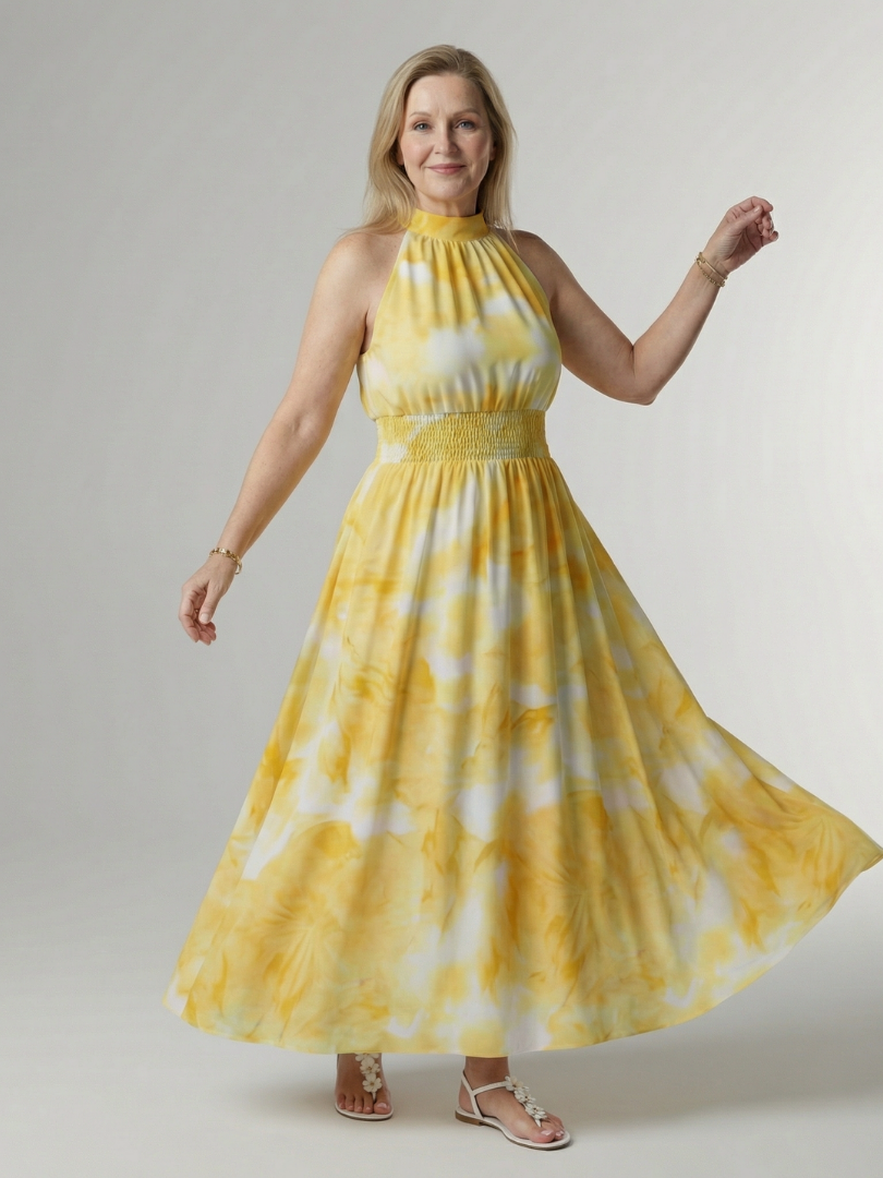 Sylin | Abito Midi con Scollo All'Americana