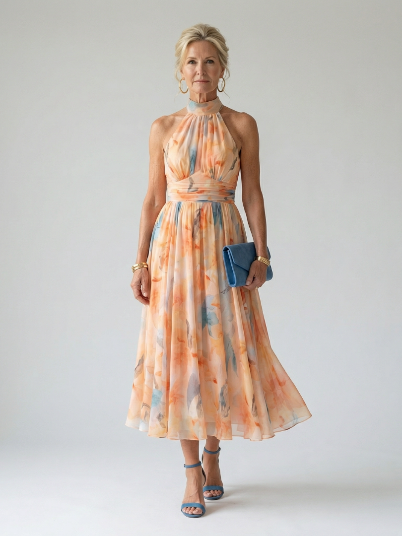 Elin | Abito Midi con Scollo Halter