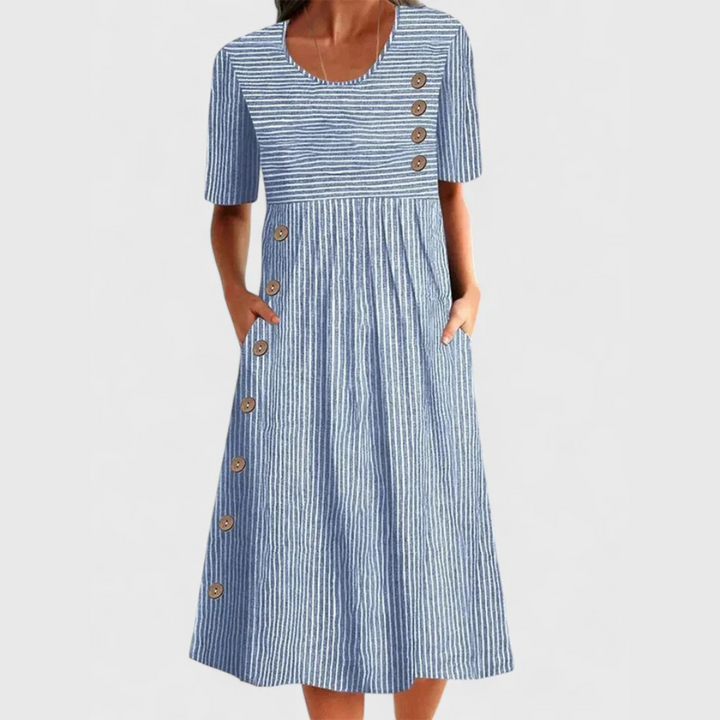 Wanda™ Abito Midi a Righe