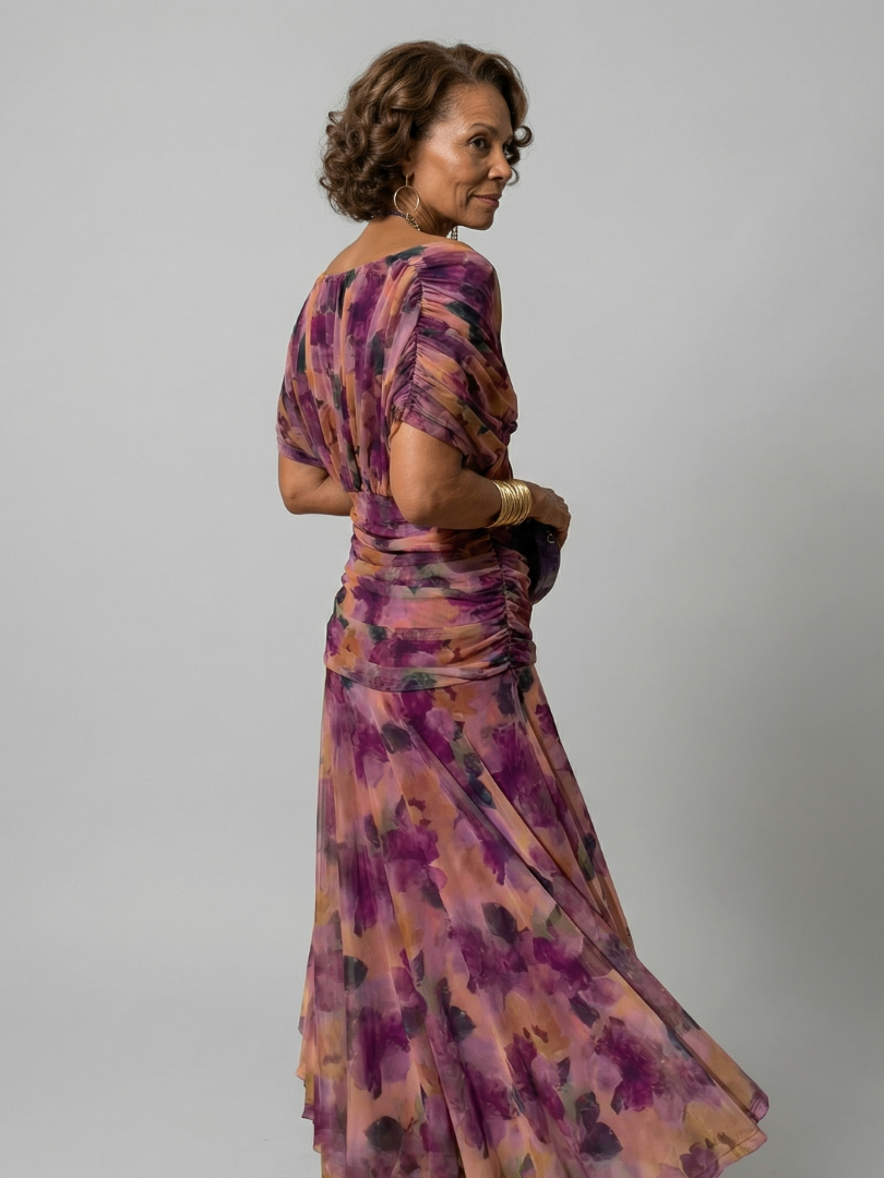 Calen | Abito Midi Off Shoulder Fluttuante