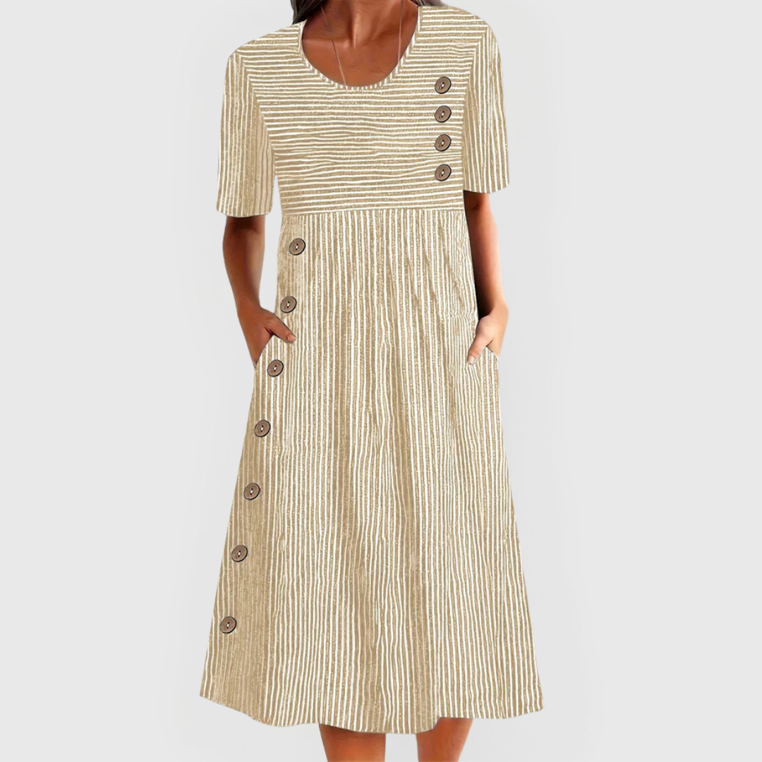 Wanda™ Abito Midi a Righe