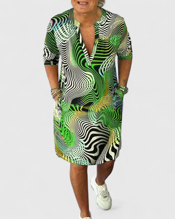 Helinae™ | Abito V-neck Sofisticato