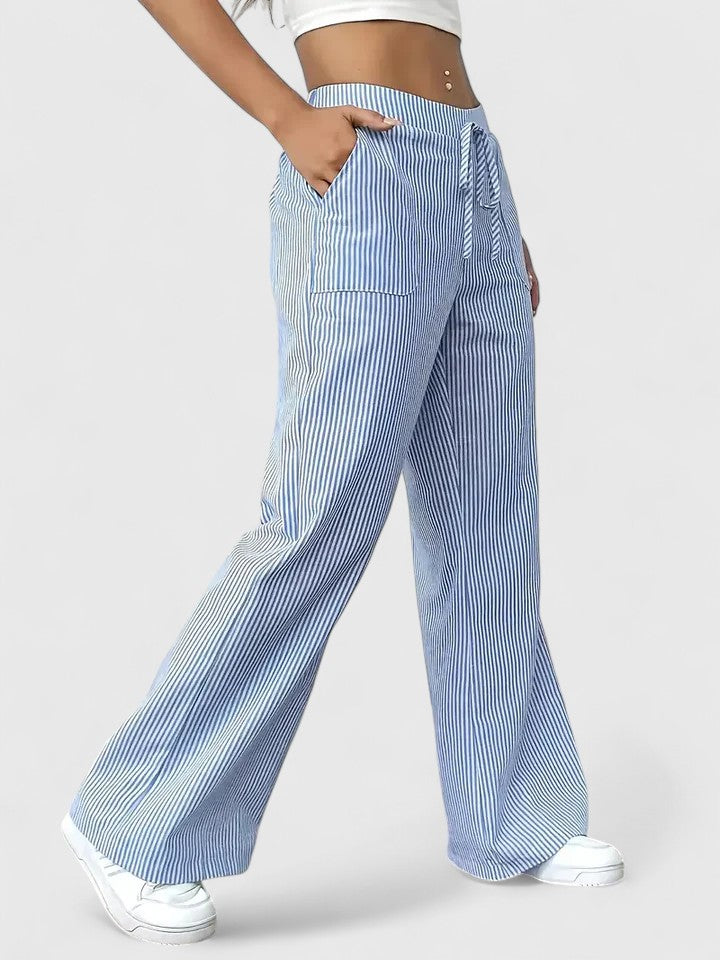 Noemi | Pantaloni Palazzo a Righe