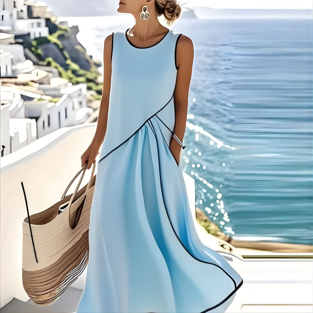 Serena | Abito a Righe Brezza Marina