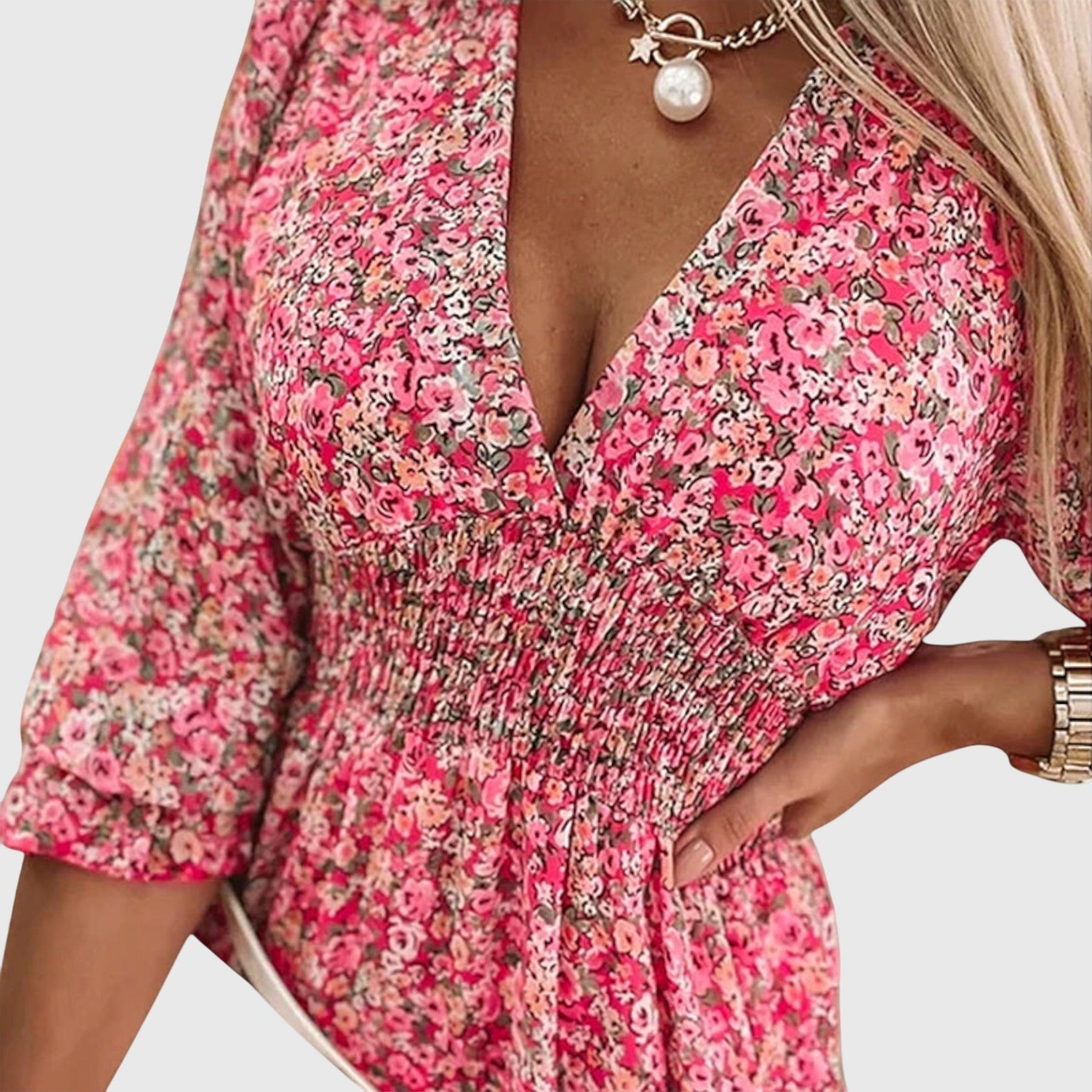 Elisa™ | Vestito a Maniche Puff Floreale