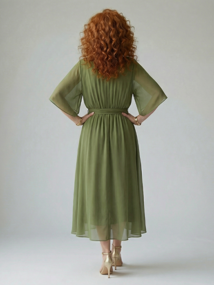 Elric | Vestito Midi Drappeggiato