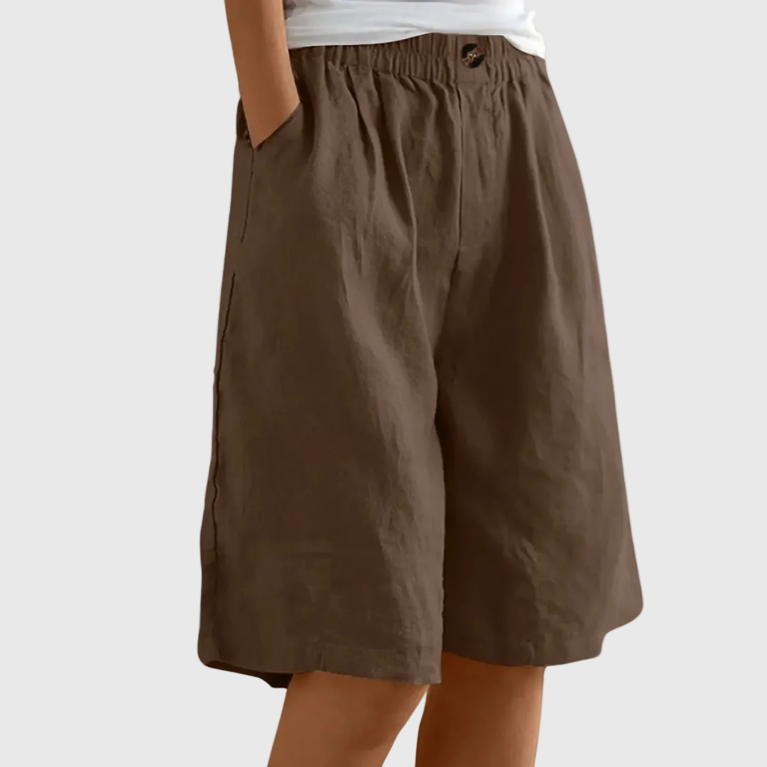 Maja | Pantaloni Corti Ampi con Vita Elastica Ella