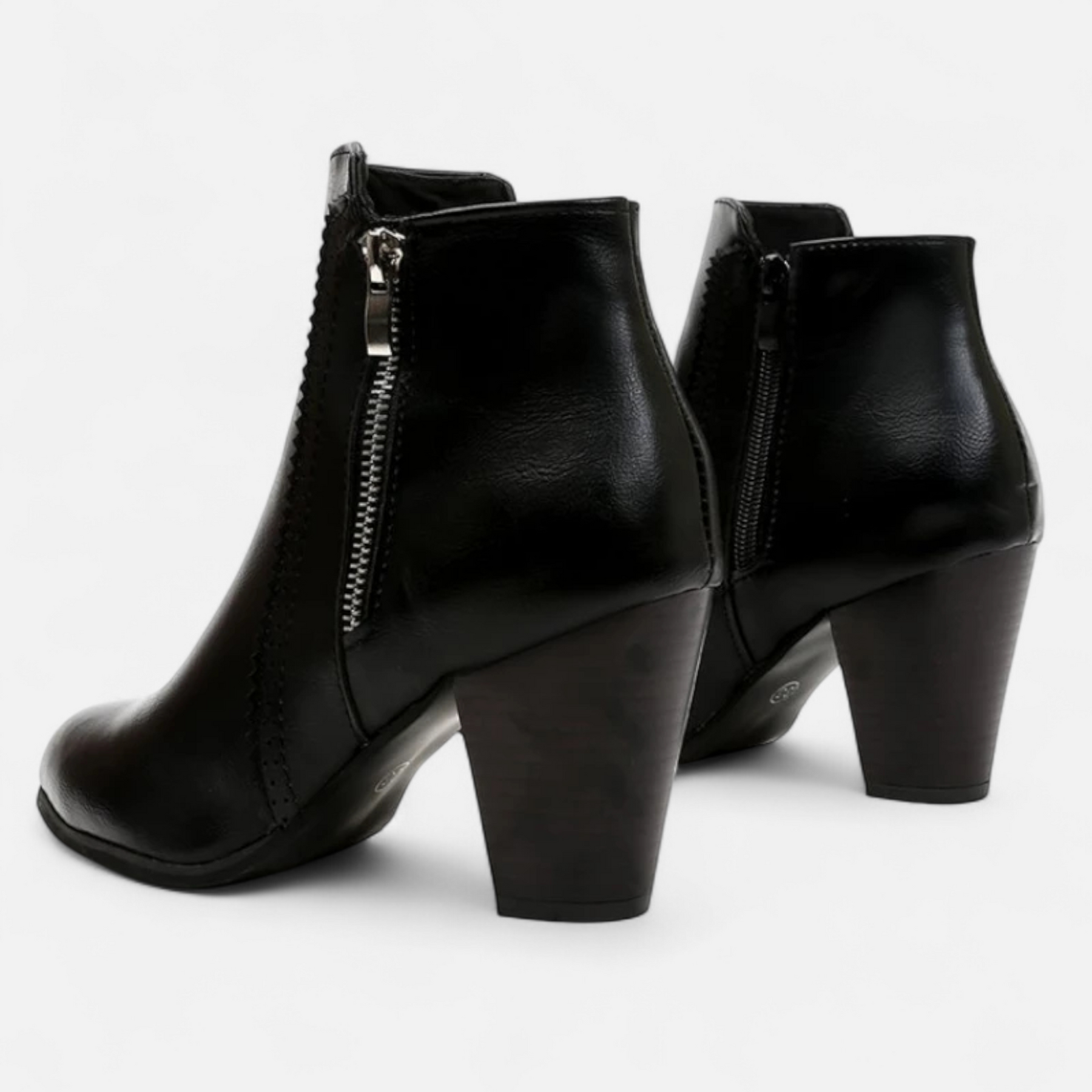 Elowen | Stivaletti Retro con Tacco e Zip Laterale