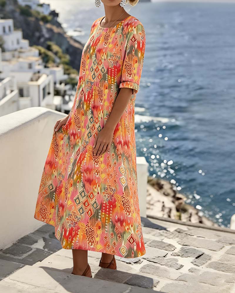 Emma | Abito Midi Vintage Floreale