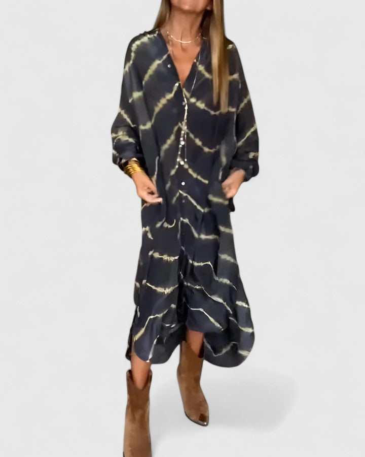 Amelie™ | Elegante Vestito Maxi a Righe Boho