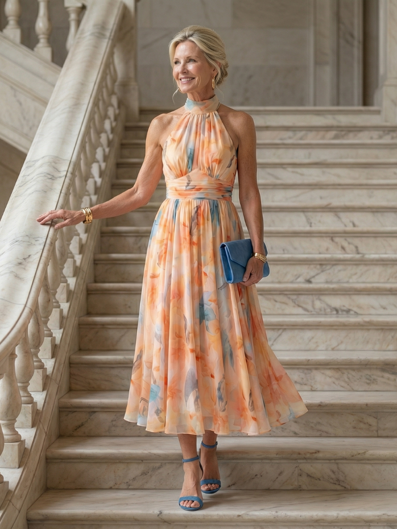 Elin | Abito Midi con Scollo Halter