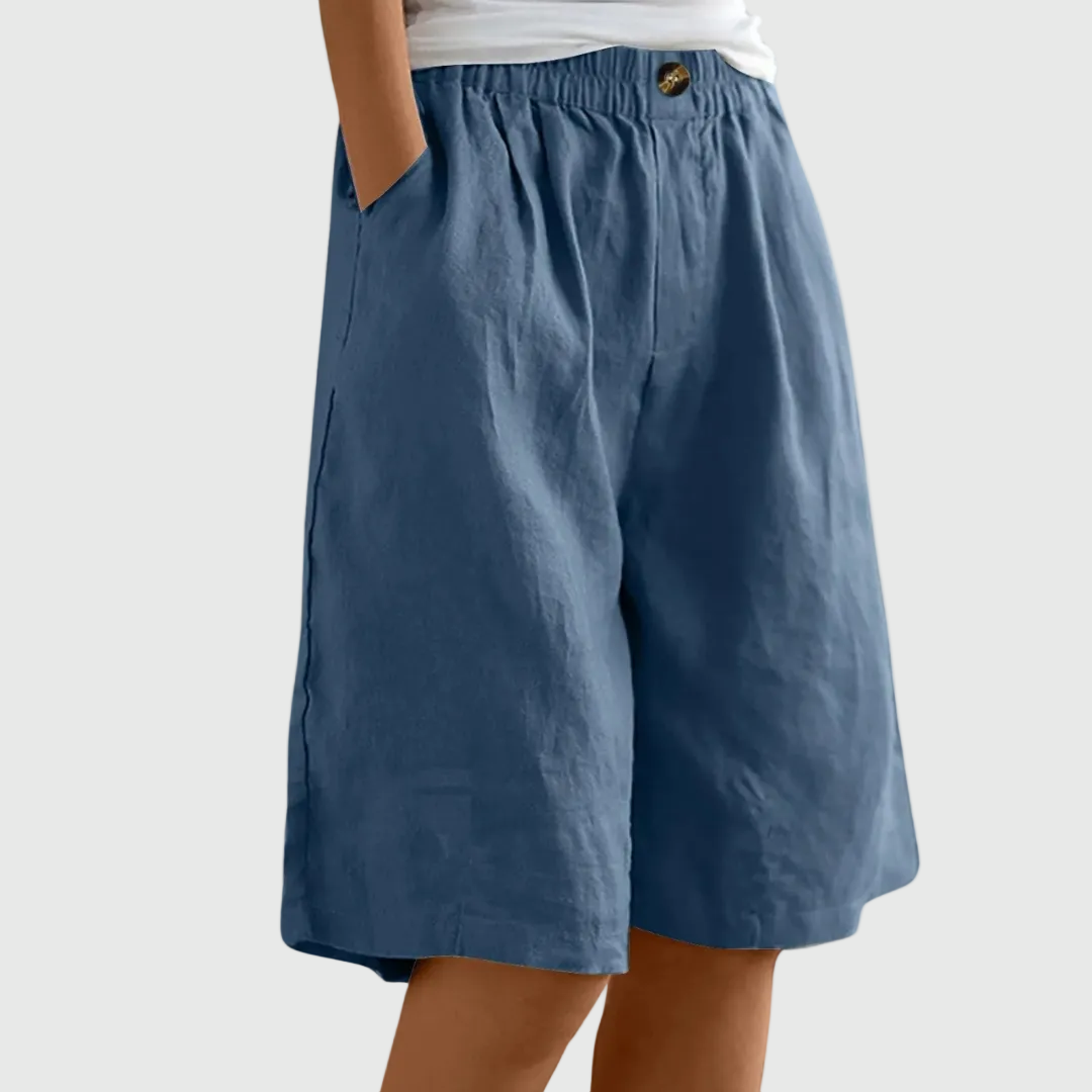 Maja | Pantaloni Corti Ampi con Vita Elastica Ella