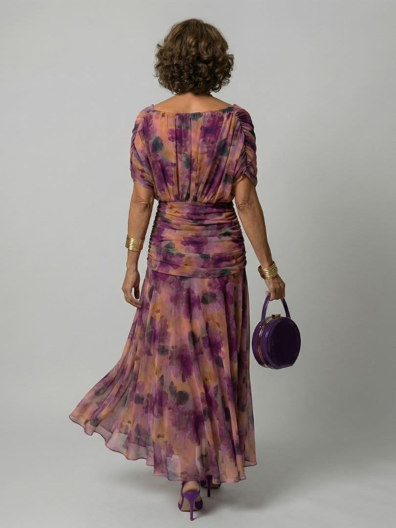 Calen | Abito Midi Off Shoulder Fluttuante