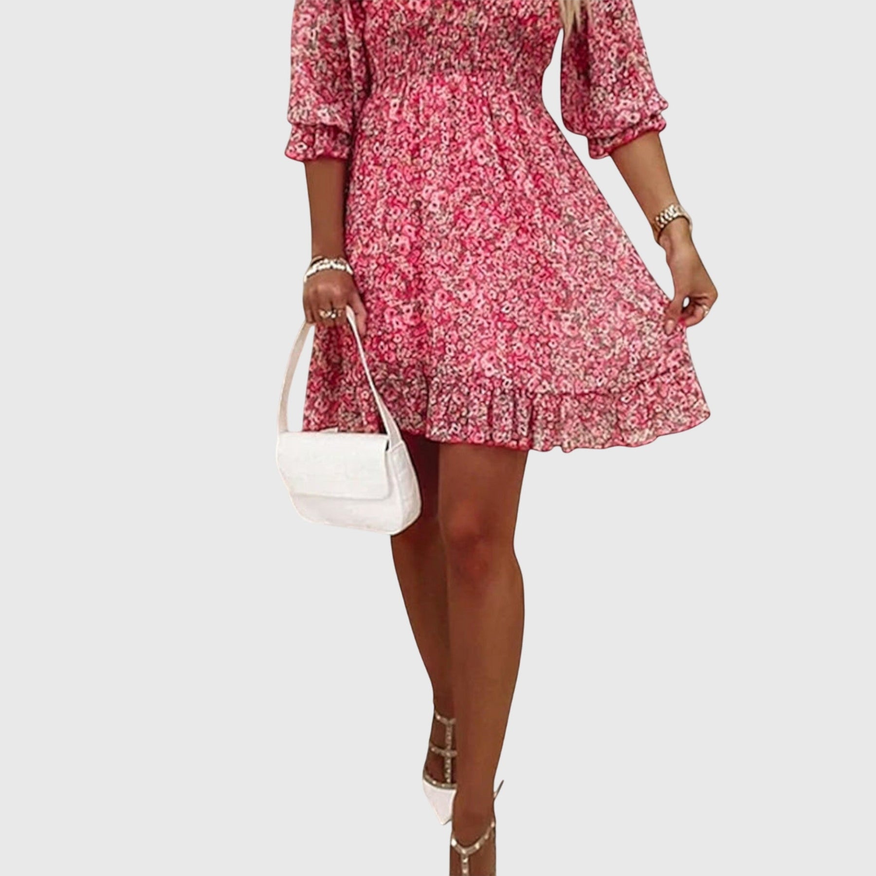 Elisa™ | Vestito a Maniche Puff Floreale