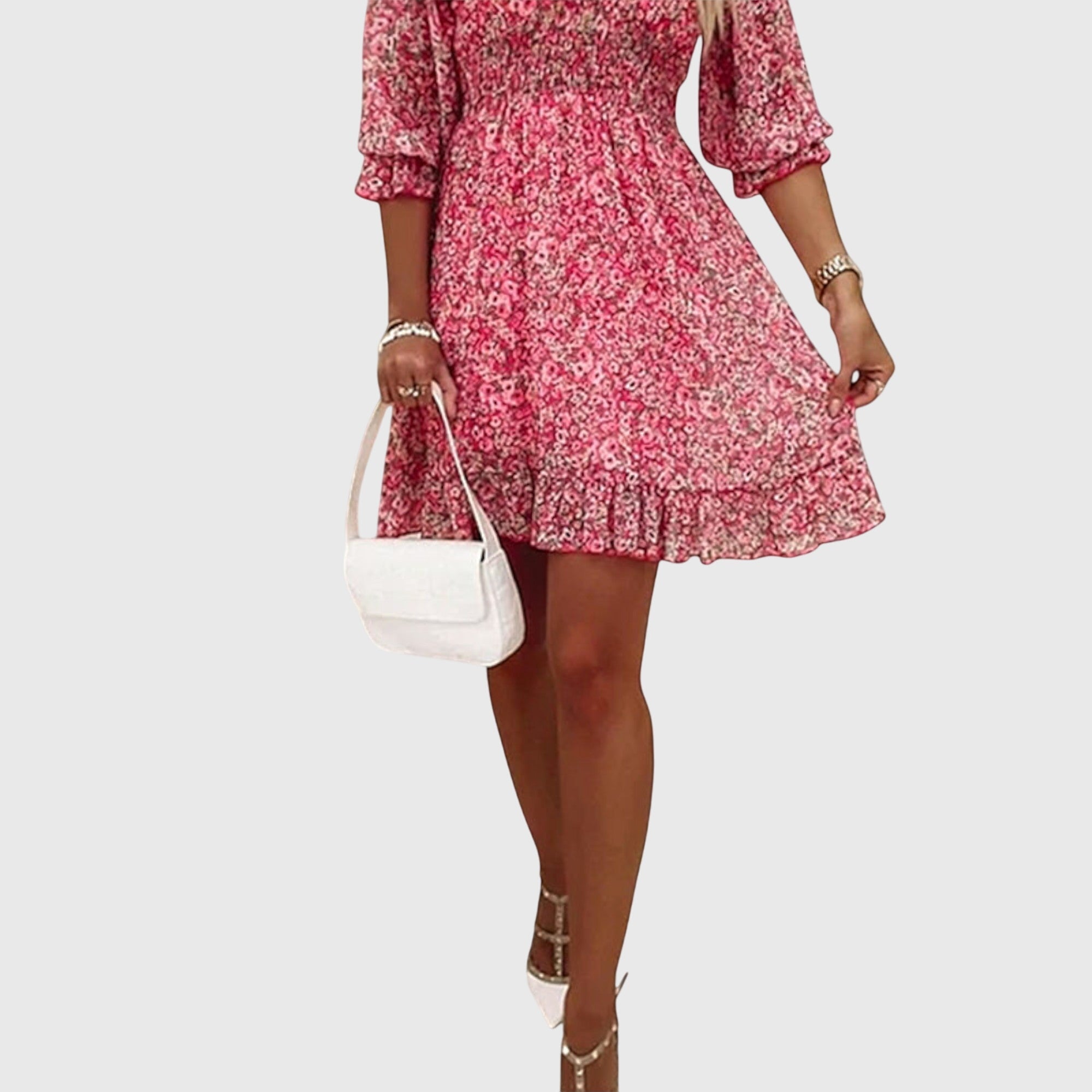 Elisa™ | Vestito a Maniche Puff Floreale