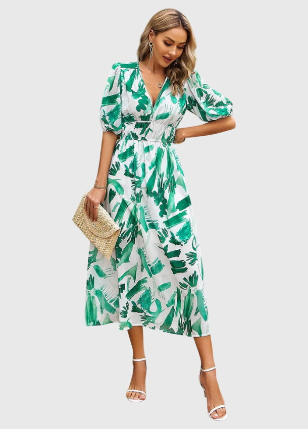 Merlin™ | Abito Midi Floreale Flattering