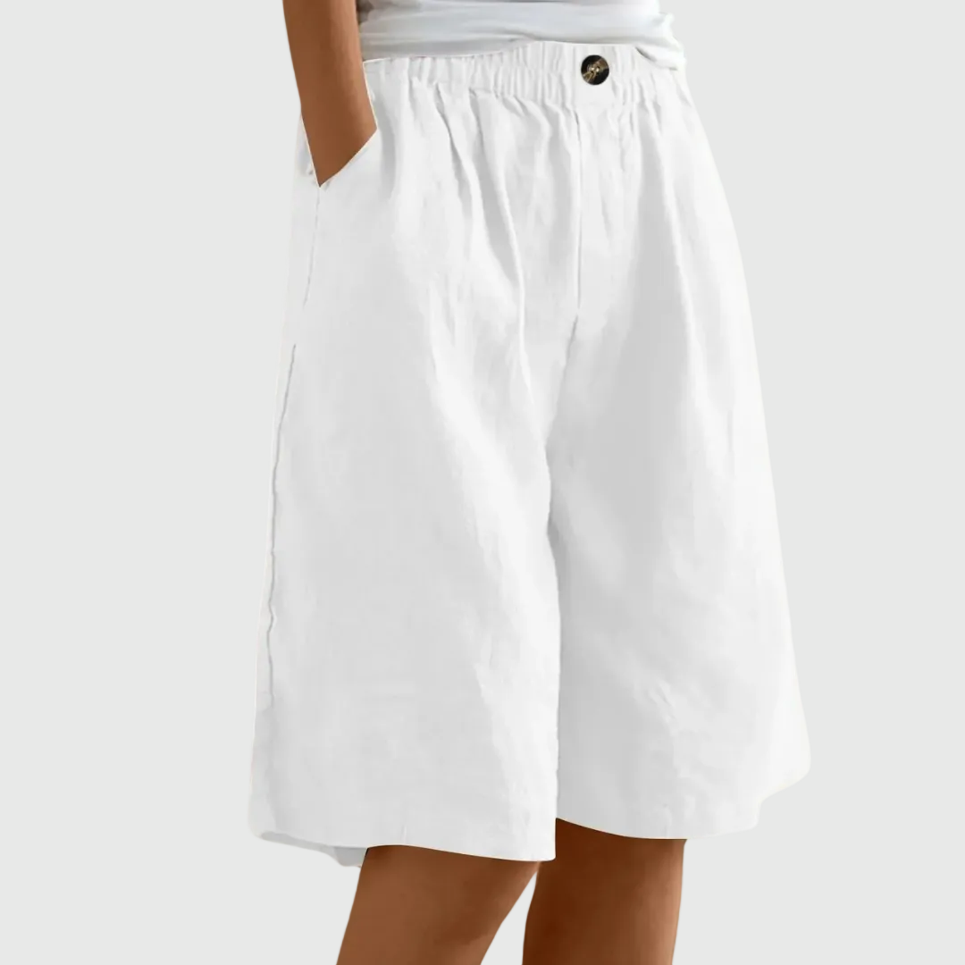Maja | Pantaloni Corti Ampi con Vita Elastica Ella