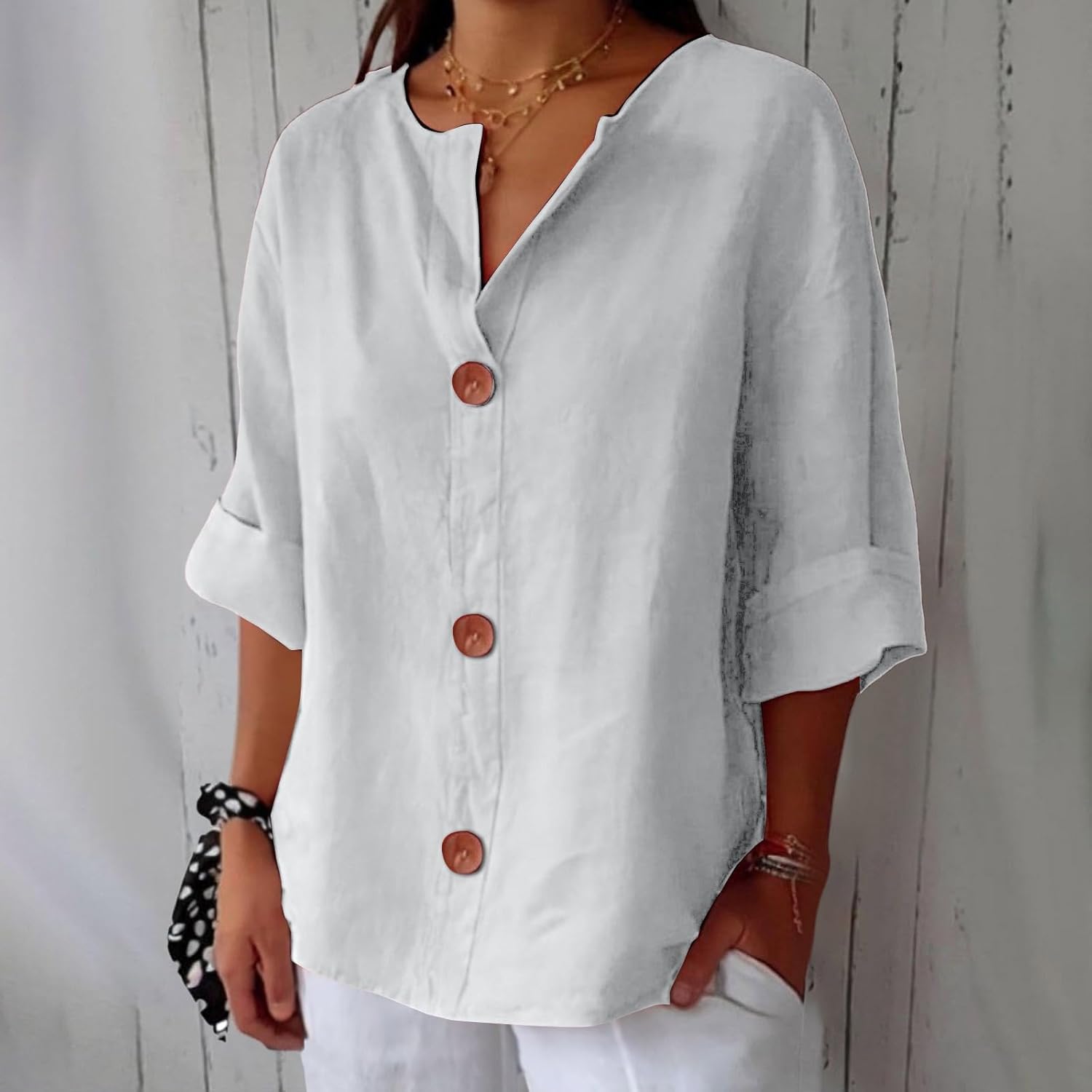 Clara | Blusa in lino casual