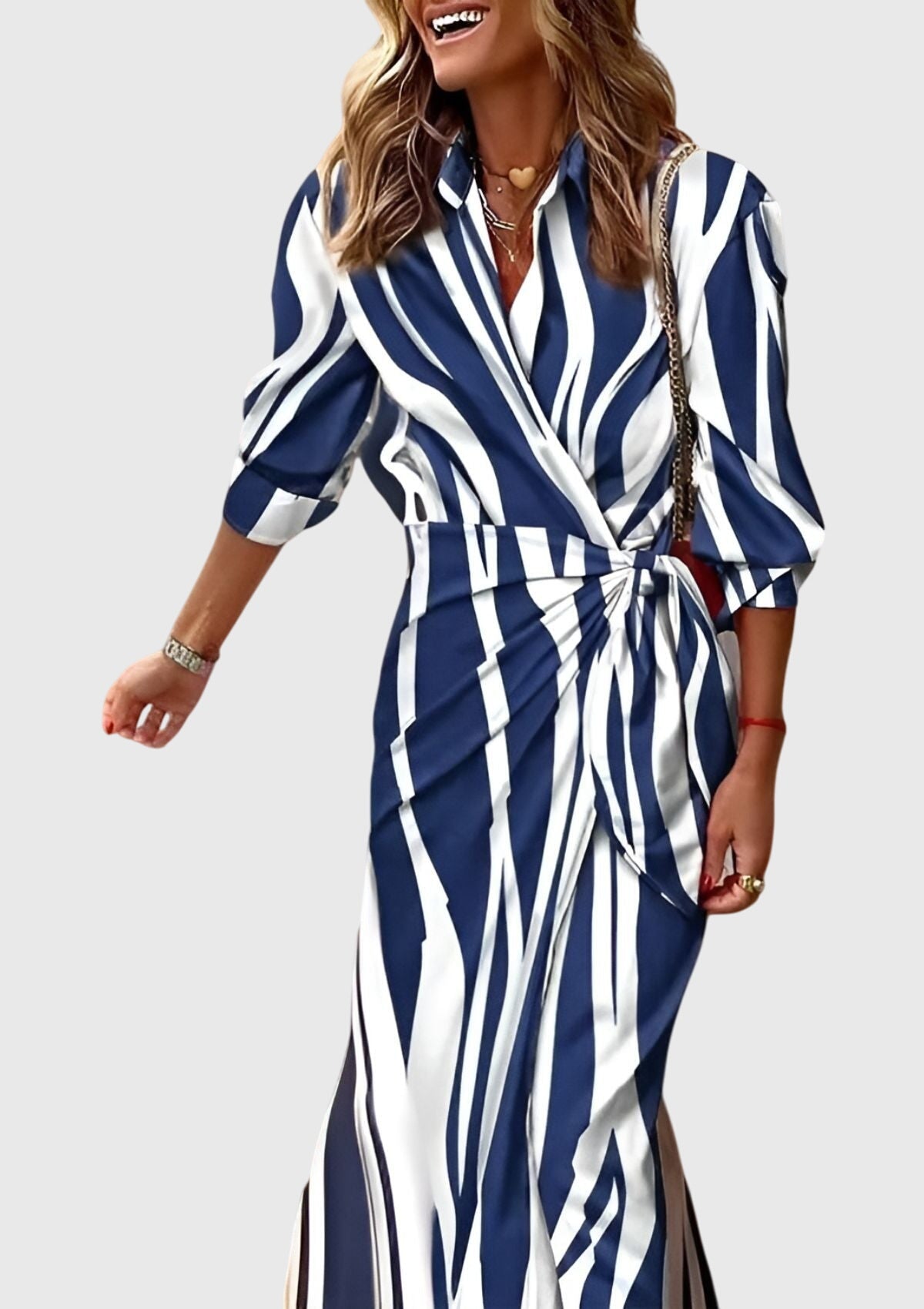 Everly™ | Abito Avvolgente Elegante con Stampa