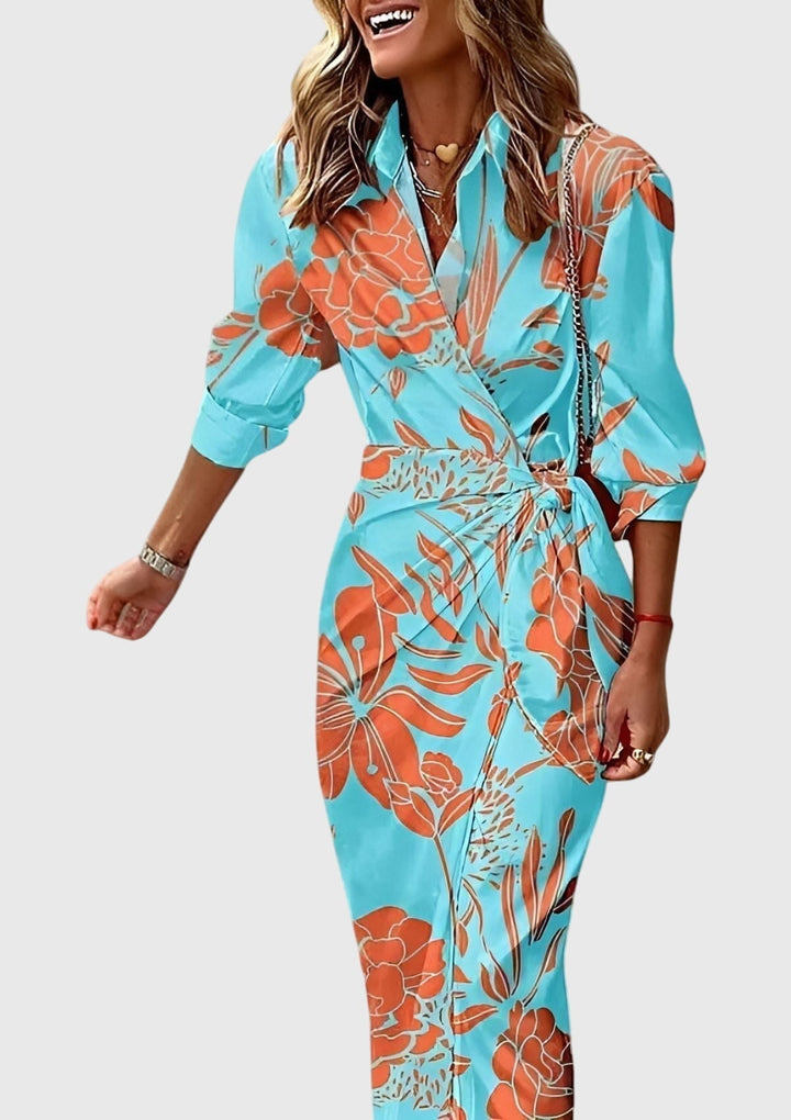 Everly™ | Abito Avvolgente Elegante con Stampa