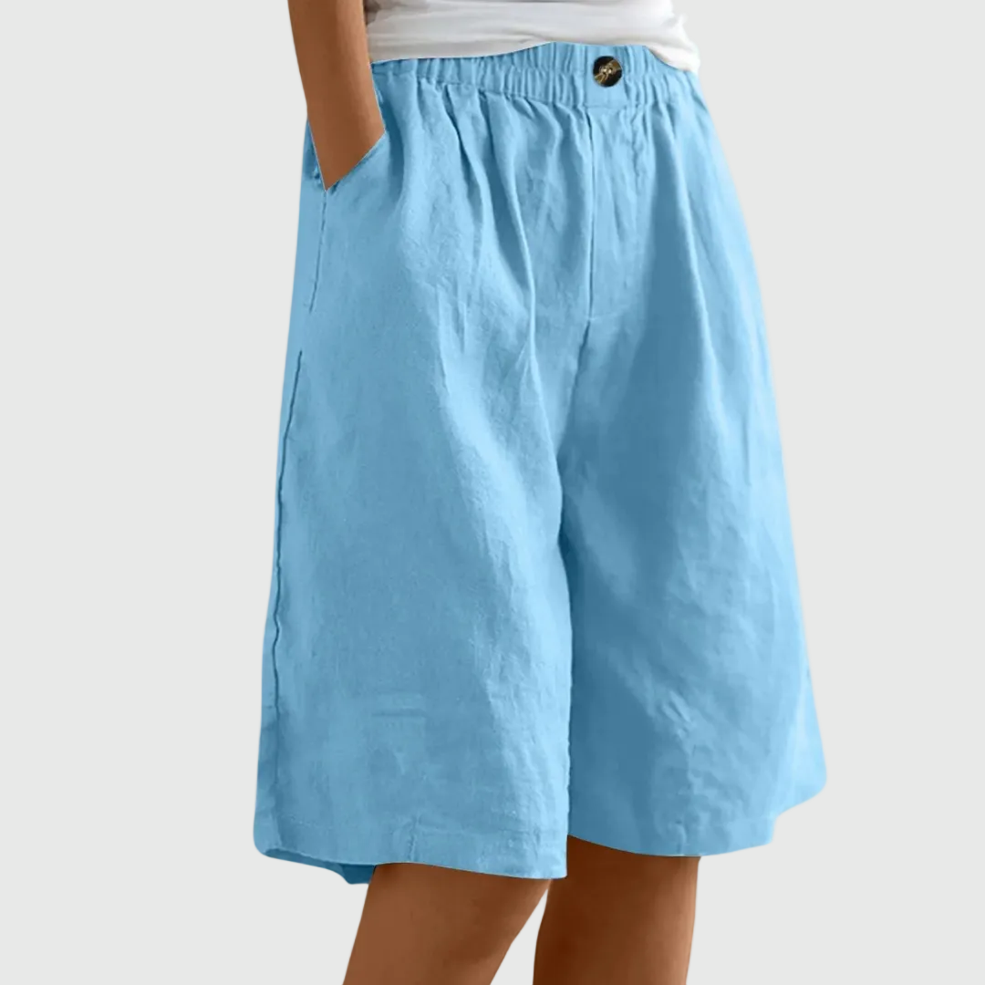 Maja | Pantaloni Corti Ampi con Vita Elastica Ella