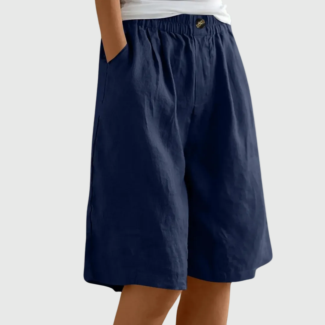 Maja | Pantaloni Corti Ampi con Vita Elastica Ella