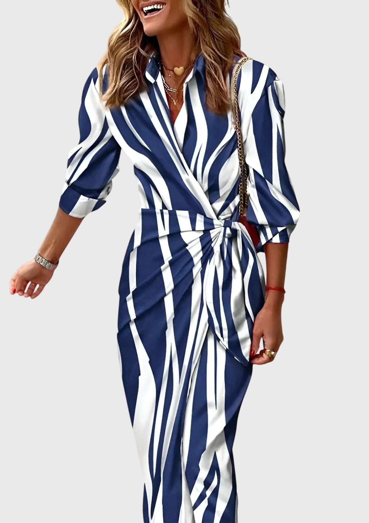 Everly™ | Abito Avvolgente Elegante con Stampa