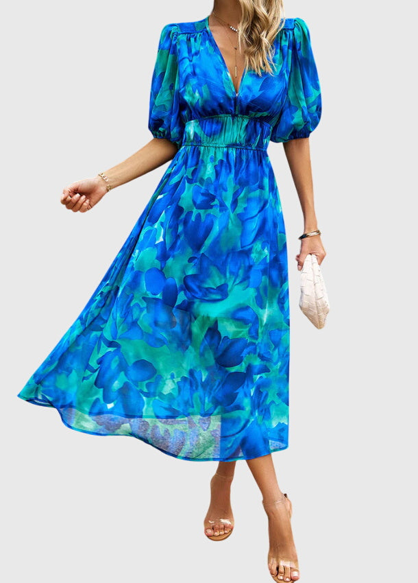 Merlin™ | Abito Midi Floreale Flattering