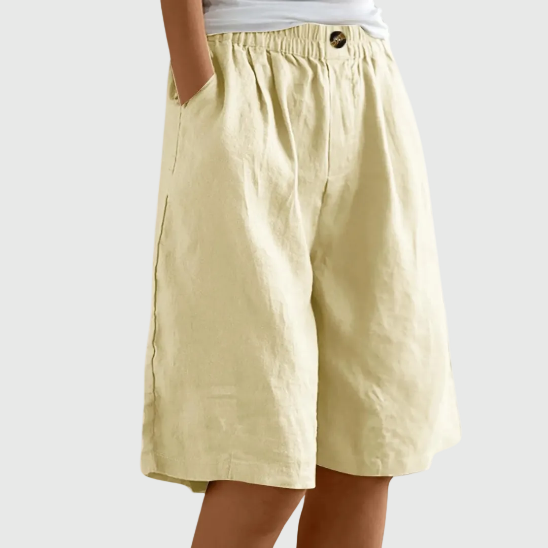 Maja | Pantaloni Corti Ampi con Vita Elastica Ella
