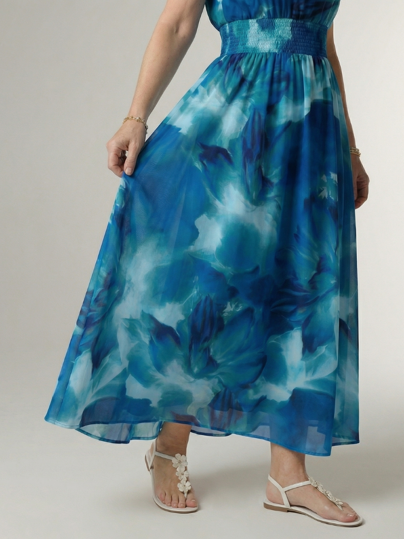 Sylin | Abito Midi con Scollo All'Americana