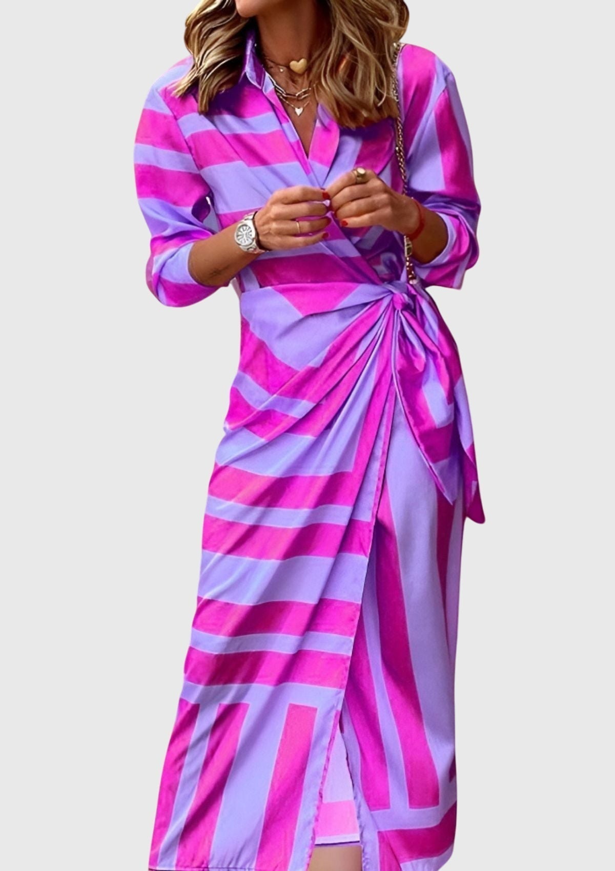 Everly™ | Abito Avvolgente Elegante con Stampa