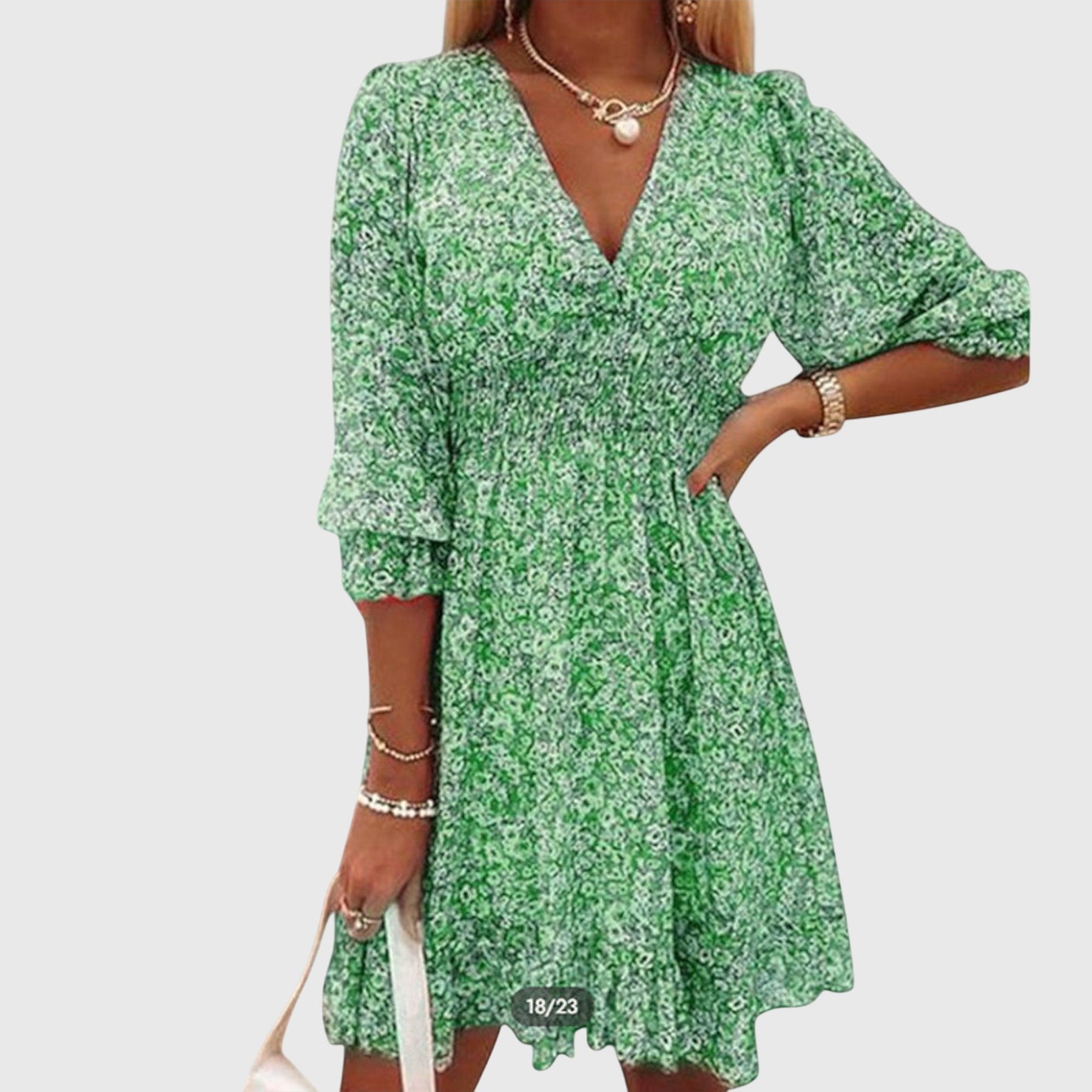 Elisa™ | Vestito a Maniche Puff Floreale