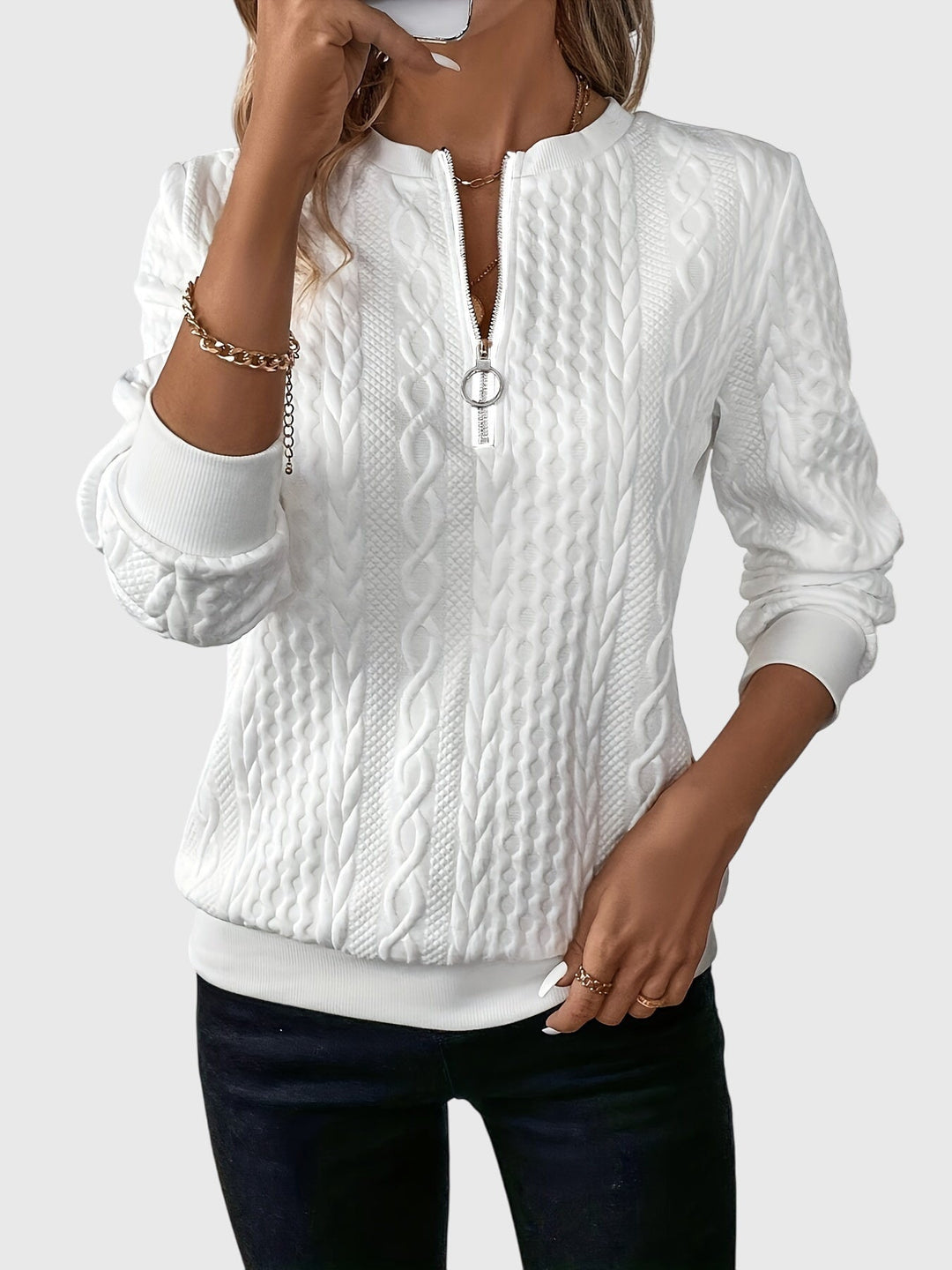 Nora™ | Maglione con Zip