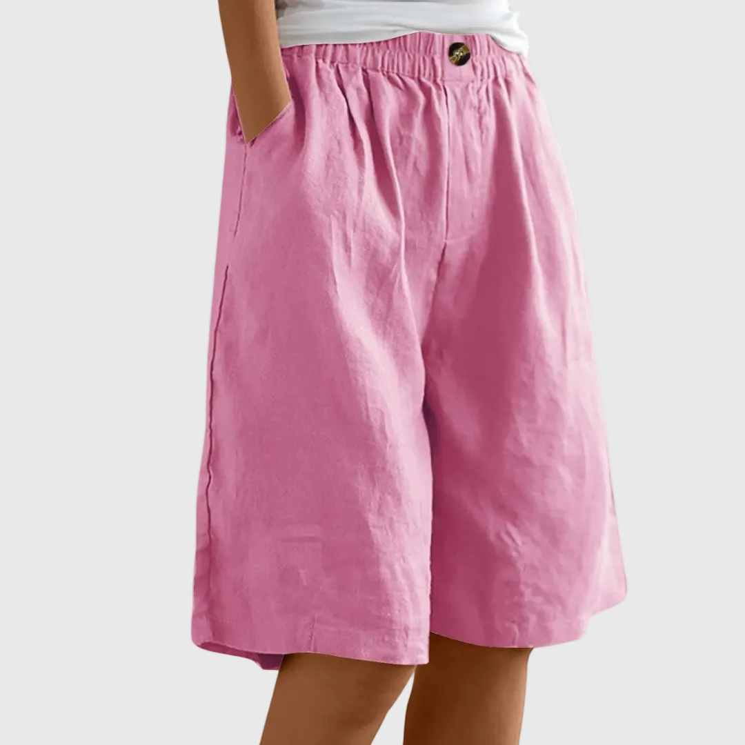 Maja | Pantaloni Corti Ampi con Vita Elastica Ella